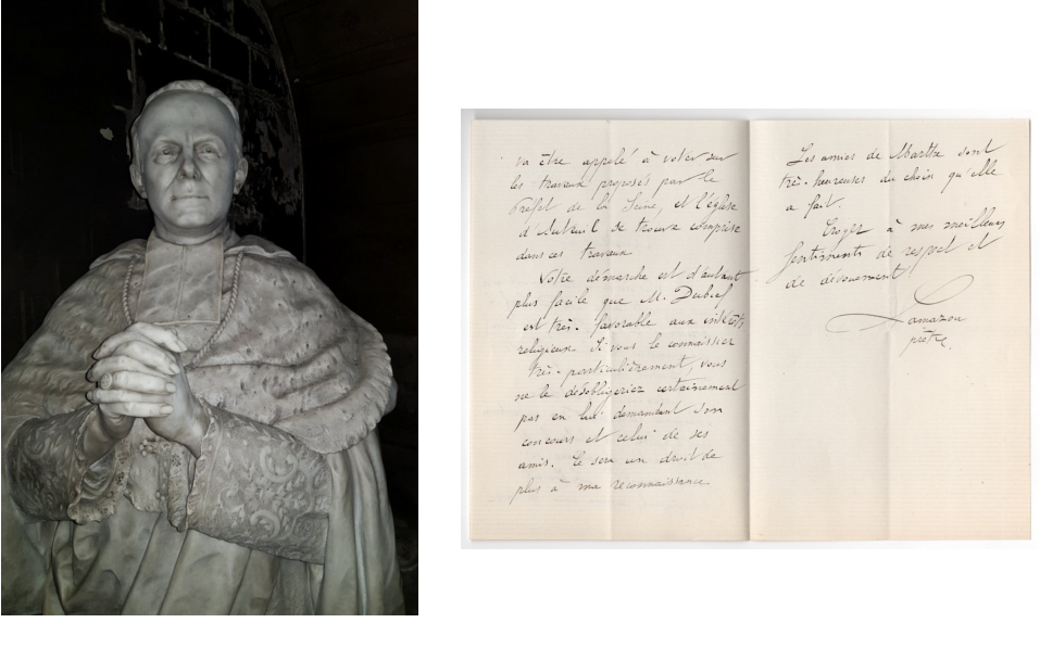 L’abbée Pierre Lamazou, curé de l’époque ainsi qu’ami et protecteur de Cavaille-Coll est inhumé sous le grand-orgue.